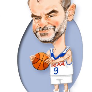 carictura personalizada baloncesto-7b